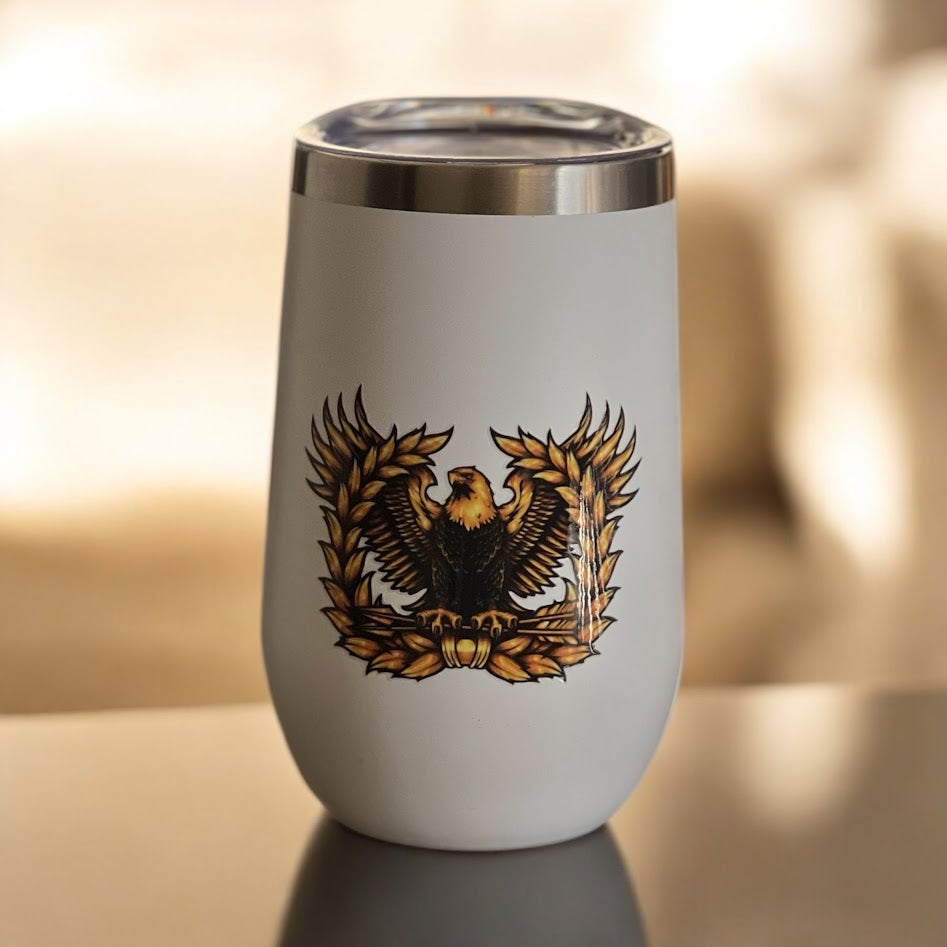 Rising Eagle Stemless Wine Tumbler 16oz