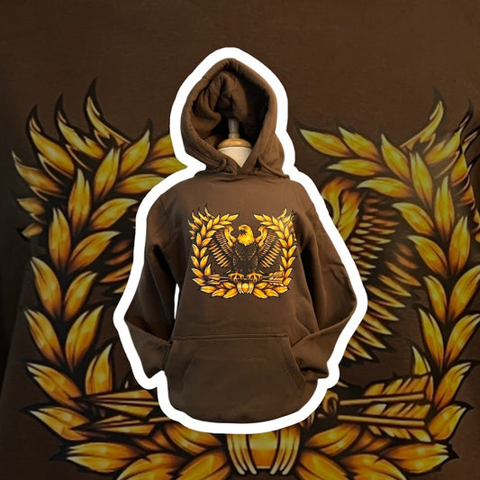 US Army Warrant Officer Corps Eagle Rising - Full Color Pullover Hoodie